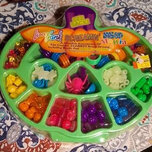 Lisa Frank Screaming Bead Mania Rare Green